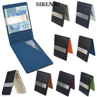 SIRENXI kẹp tiền và thẻ ID bằng da và thép không gỉ nhiều màu sắc cho nam ROSE