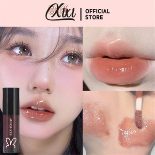 Minshzee Gương Lip Glaze, Kính chống thấm nước lâu trôi và không dính Jelly Lips Dưỡng ẩm không dễ phai màu cho nữ Cosmectics