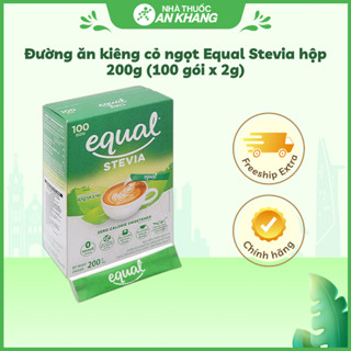 Đường ăn kiêng cỏ ngọt Equal Stevia hộp 200g (100 gói x 2g)