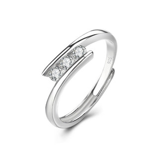 Nhẫn Trang sức bạc 925 ADJ đính đá CZ sang trọng cao cấp Giản Thanh Tam Đỉnh SN97198AD