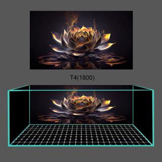 [Tặng Đồ Dán+Sticker] Tranh dán hồ cá 3D Decal mẫu hoa sen 3D 1800 bể cá siêu đẹp - Sắc Nét