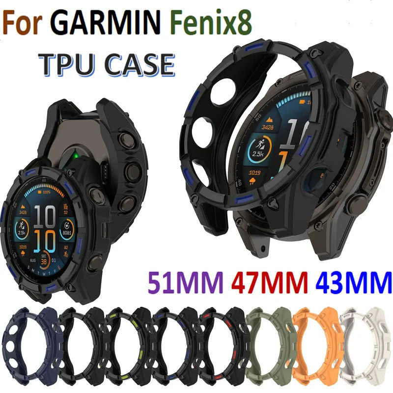 Ốp cho Garmin Fenix 8 51/47/43mm Vỏ thay thế Khung vòng đeo tay thông minh fenix8 vỏ đồng hồ bảo vệ