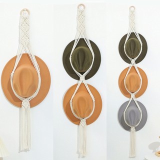 【VARSTR】Hat Organizer 1-3 Hat Rope Hanger Hand-Woven Hat Display Rack Hat Rack