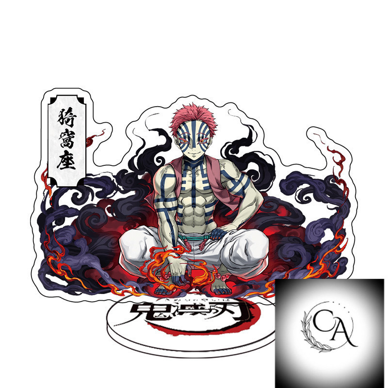 Móc khóa Demon Slayer Akaza Giyuutarou Hashibira Inosuke Phụ kiện trang trí túi xách Balo
