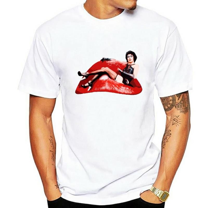 Những năm 1970 Rocky Kinh Dị Môi Áo Tập Đi Thanh Niên Người Lớn In Hình Áo Sơ Mi F131