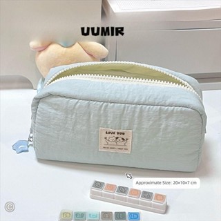 Túi đựng bút UUMIR, Bút chì dung tích lớn màu trơn, Túi đựng văn phòng phẩm quà tặng bằng vải hoạt hình dành cho học sinh