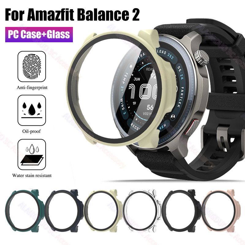 Amazfit Balance 2 Ốp lưng PC Full Cover + Kính cường lực cứng cho đồng hồ thông minh Amazfit Balance