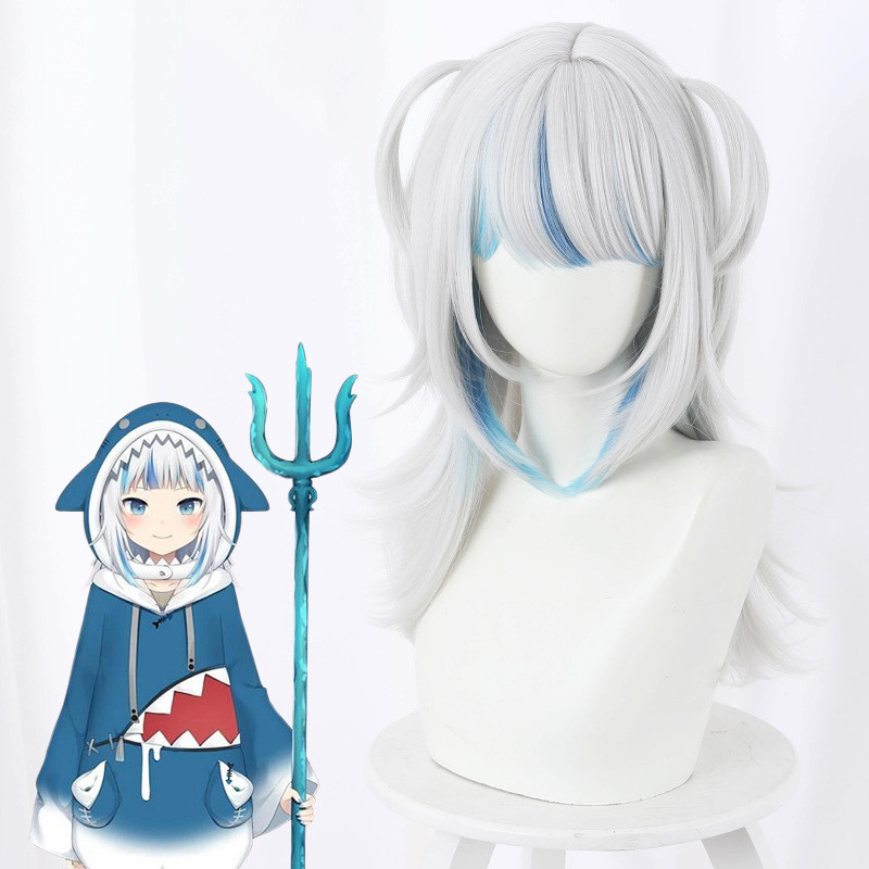 Ảo Hololive Tóc Giả Gawr Gura Thần Tượng Cá Mập Cosplay Anime
