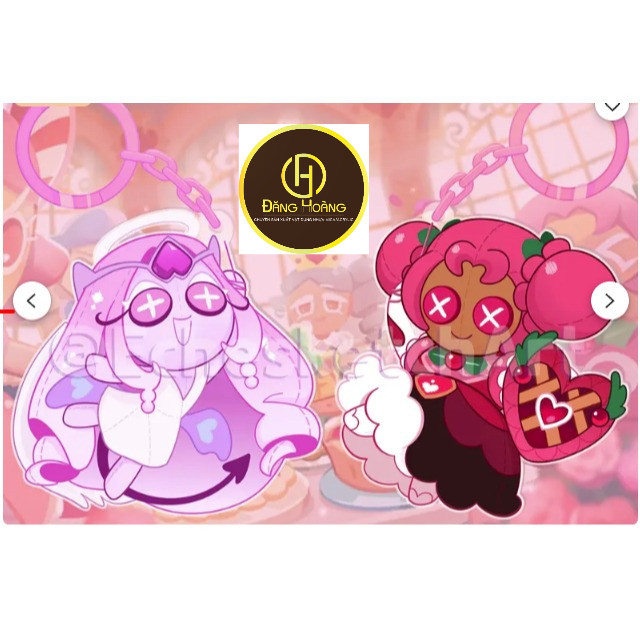 PRE-ORDER Cookie Run Keychains - Hollyberry Cookie and Eternal Sugar Cookie - DH