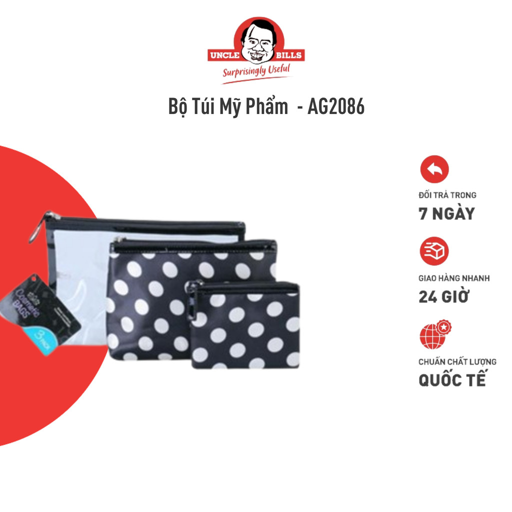 Túi đựng mỹ phẩm (3 túi/bộ) UNCLE BILLS AG2086