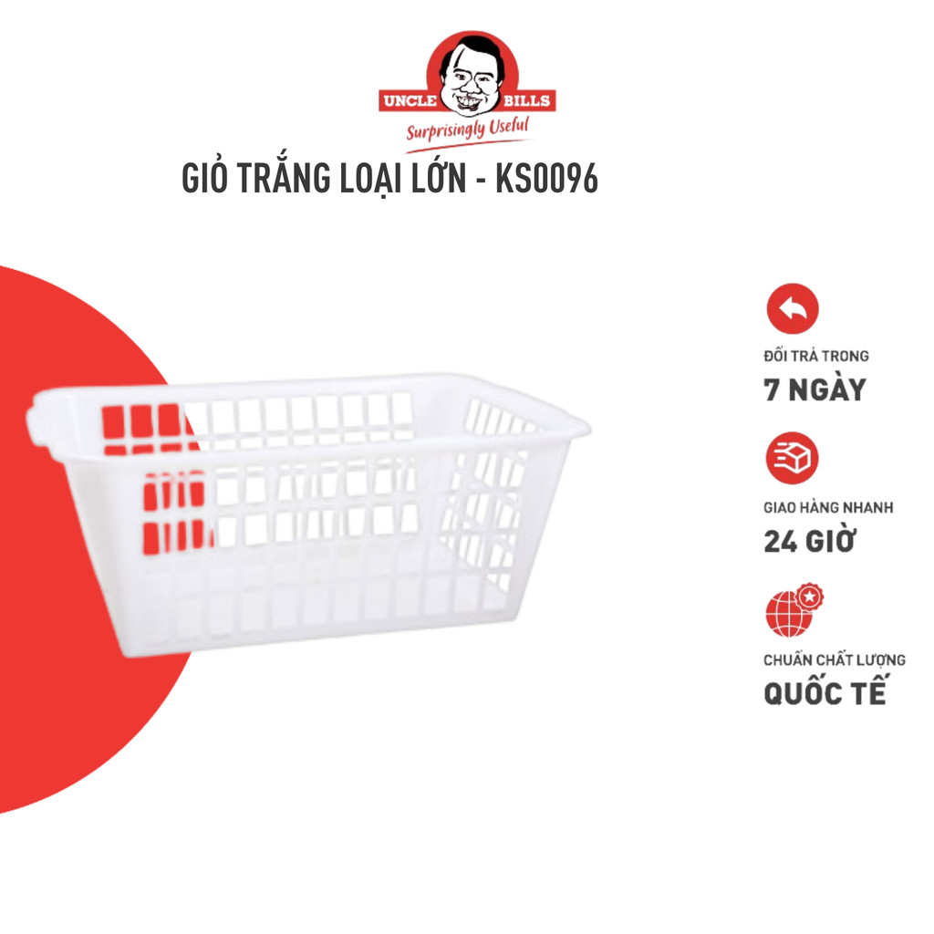 Giỏ Trắng Loại Lớn UNCLE BILLS KS0096