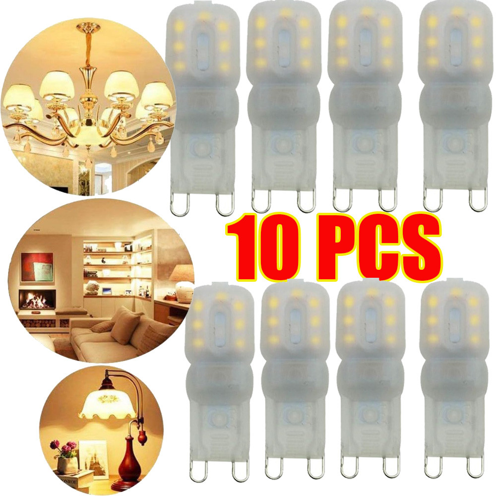 POCKETMAN 10 Gói 3W G9 LED Viên Bóng Đèn Trắng Lạnh 6000K 18W-20W Halogen G9 14LEDs Bóng Đèn Tương đ