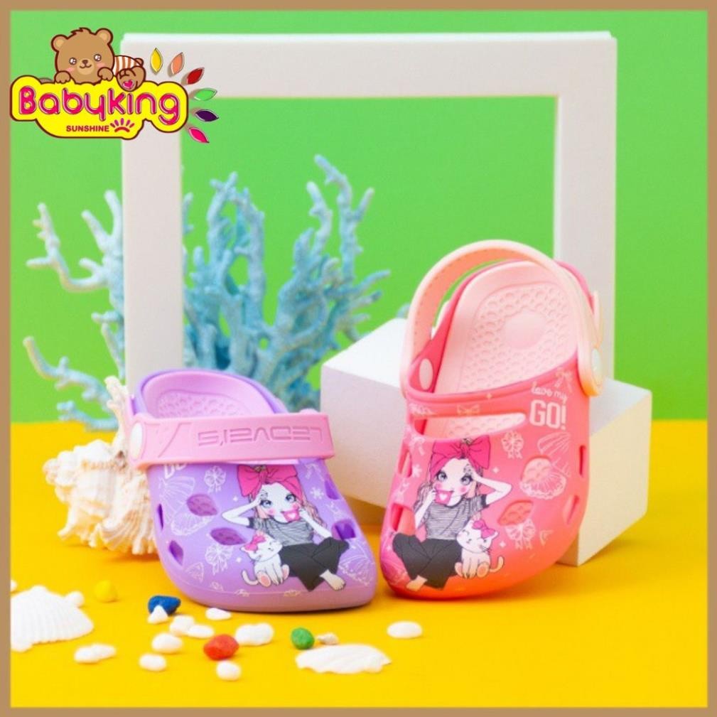 Dép crocs hình cô gái Aiueo Nhật Bản,giày tập đi,giày sandal,giày nhựa được làm bằng 18 cái núm ty s