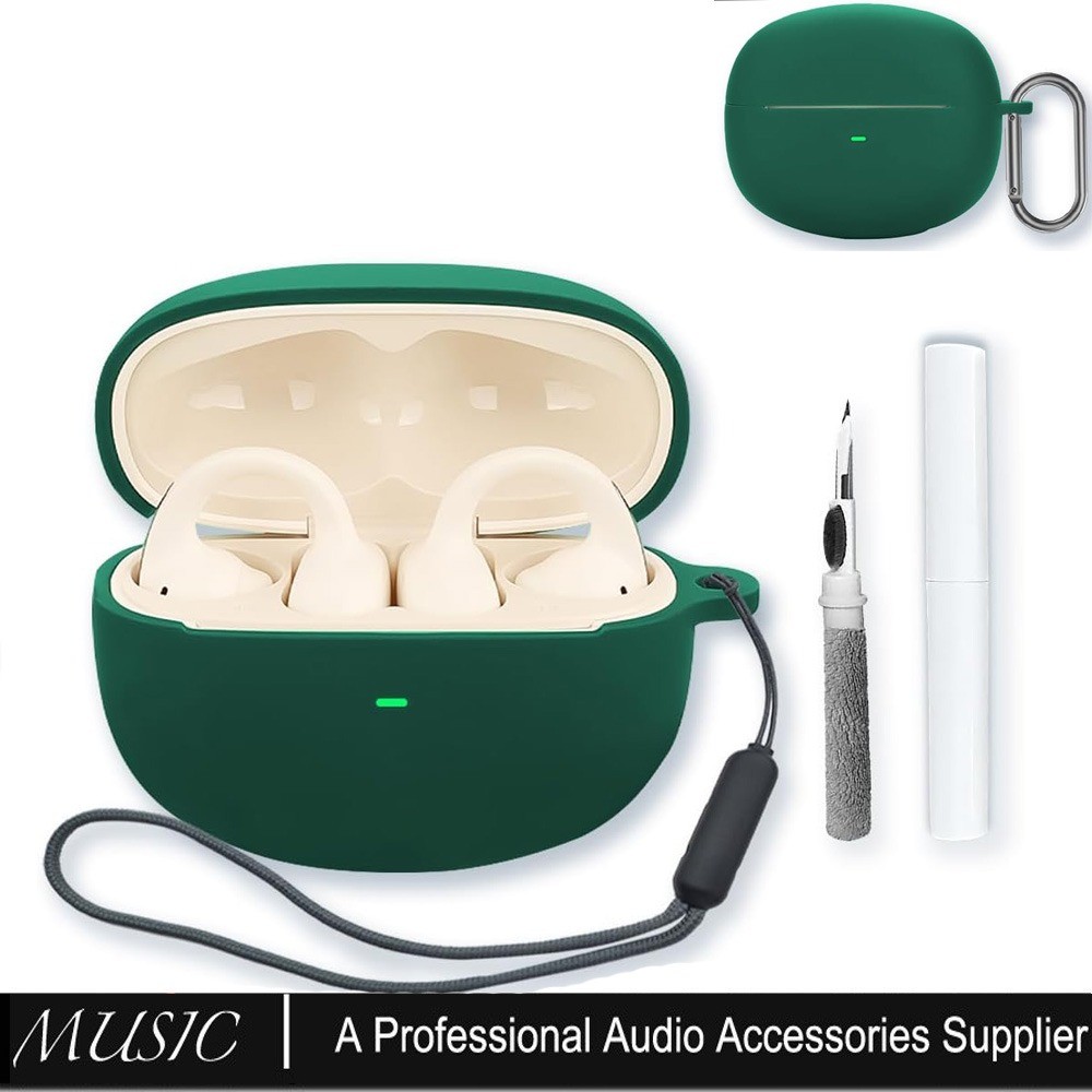 Ốp Lưng Cho Tai Nghe Baseus Bowie MC1 Pro, Vỏ Silicon Bảo Vệ Mềm Có Móc Khóa & Bộ Dụng Cụ Vệ Sinh & 