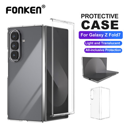 Ốp Bảo Vệ Trong Suốt 2 Trong 1 Fonken Cho Samsung Galaxy Z Fold7 Vỏ Điện Thoại Chống Rơi