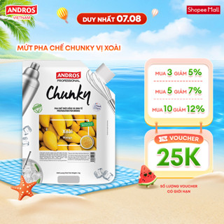 Mứt Pha Chế Xoài - Có miếng trái cây thật - Nguyên liệu pha chế - ANDROS CHUNKY - 1kg