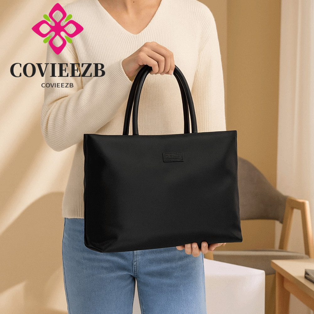 Túi đựng máy tính xách tay COVIEEZB, Túi xách đeo vai dung tích lớn chống sốc, Túi làm việc 16 Inch Tay áo máy tính xách tay chống nước phong cách đi lại hàng ngày