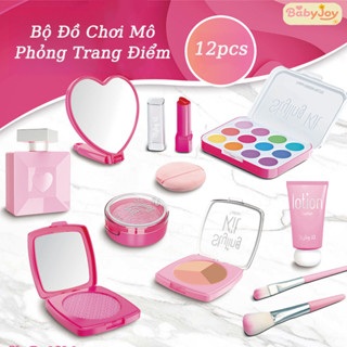 【BabyJoy】Bộ Đồ Chơi Mô Phỏng Trang Điểm,Set Make Up Giả Không Màu,An Toàn Tuyệt Đối,Thúc Đẩy Sáng Tạo Cho Bé