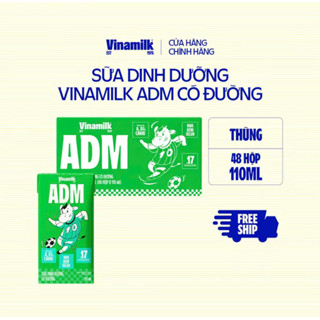  Thùng 48 hộp 110ml Sữa dinh dưỡng Vinamilk ADM Có Đường 