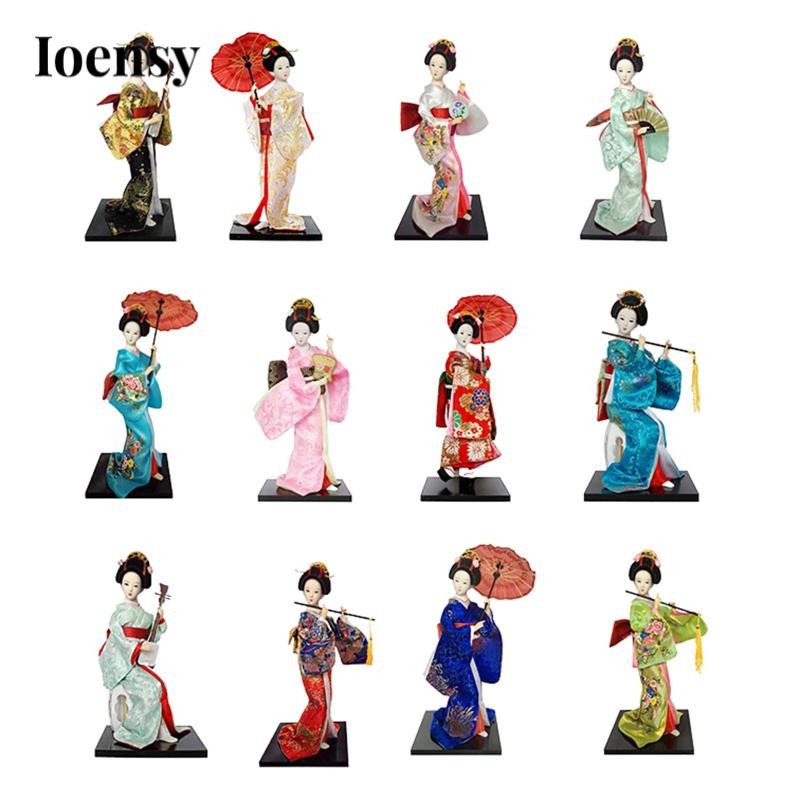 Ioensy 12 "Geisha Nhật Bản Sưu Tập Hình Phương Đông Cổ Kabuki Dân Tộc Nhật Bản