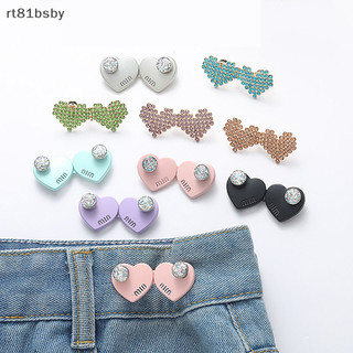 Rt Kim Cương Giả Trái Tim Khóa Thắt Lưng Không Móng Tay Chụp Quần Có Thể Tháo Rời Kẹp Thắt Lưng Có Thể Điều Chỉnh Cho Bé Gái Quần Áo Phụ Kiện VN