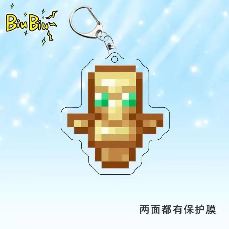 Minecraft Móc Khóa Hàng Hóa Undead Totem Với Magic Gold Apple Resurrection Totem Mặt Dây Chuyền Ngườ