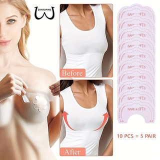 Zxyouping Bộ 40 Miếng dán ngực Núm vú Băng dán núm vú che ngực, Tấm lót ngực nâng ngực Miếng đệm ngực silicon tự dính Miếng dán núm vú chống chảy xệ