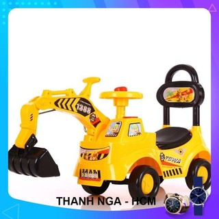 (SHIP HỎA TỐC)✔️XE CẨU CHÒI CHÂN CHO BÉ (có nhạc + tặng kèm 3 viên pin)