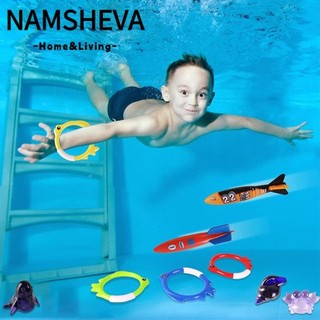 Namsheva 20 chiếc đồ chơi lặn dưới nước, nhẫn đồ chơi bể bơi nhiều màu sắc, quà tặng nhựa hình cá lặn bộ mùa hè