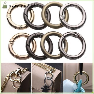 Amber1 Khóa vòng lò xo, Khóa cổng mạ hợp kim kẽm tròn, Ví nhẹ Túi xách Phụ kiện túi Carabiner