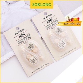 Set 2 bút xóa kéo mini trong suốt dễ thương B26