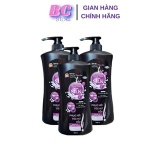 (ComBo 3 Chai) Dầu Gội Đầu Bồ Kết Phục Hồi Tóc Hư Tổn SILK 1000ml - Dầu gội nguyên chất @