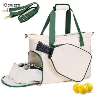 Kloware【gợi ý  Pickleball Vợt Túi Mang Theo Dây Đeo Vai Có Thể Điều Chỉnh Túi Tập Gym Túi Xách Di Động Có Dây Kéo Túi Pickleball Gói Nữ