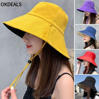 OKDEALS Tai Bèo Hai Mặt Chống Tia UV Có Thể Gập Lại Thời Trang Xuân Hè