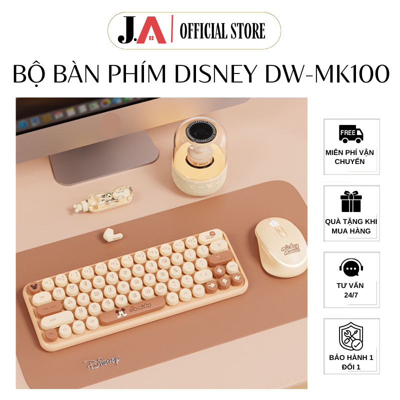 Bộ Bàn Phím Và Chuột Bluetooth Không Dây Disney DW-MK100 Dùng Làm Quà Tặng, Gaming, Văn phòng, Hàng 