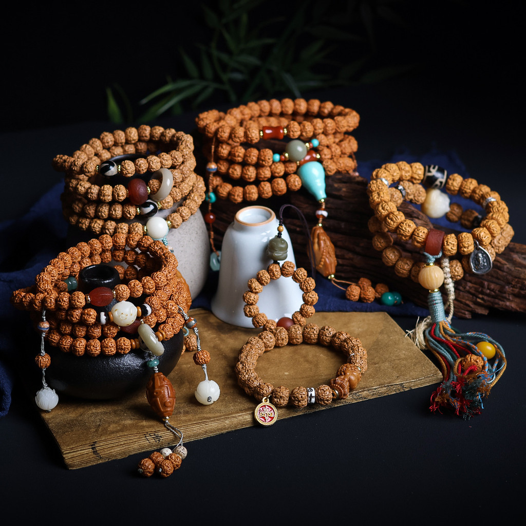 Nepal Vajrayana Bồ Đề Sơn Dây Tay Phật Giáo Hạt Phong Cách Dân Tộc Vòng Tay Vòng Cổ Nữ