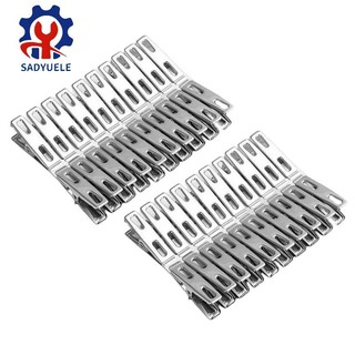 SADYUELE 40 Chiếc Thép Không Gỉ Kẹp Quần Áo Kim Loại Giặt Chốt Khăn Tất Chân Móc Treo