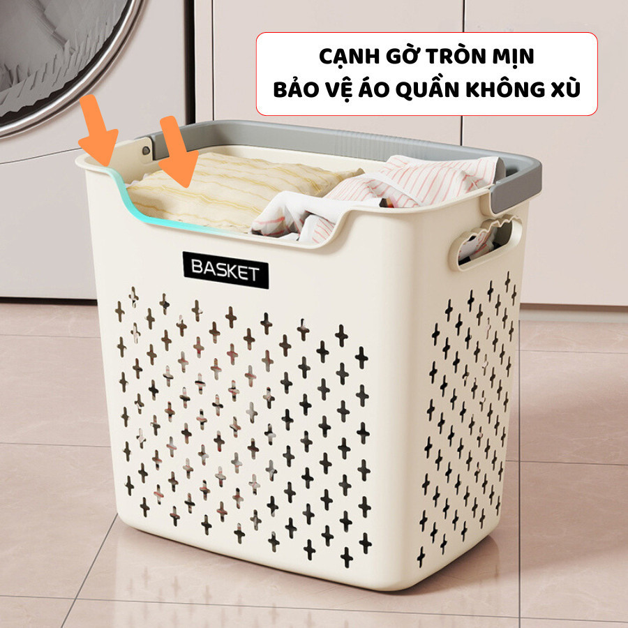 Giỏ Đựng Quần Áo Bẩn 2 Kích Thước, Giỏ Đựng Đồ Giặt Kèm Khay Nhỏ Để Đồ Lót Q048 | BigBuy360 - bigbuy360.vn