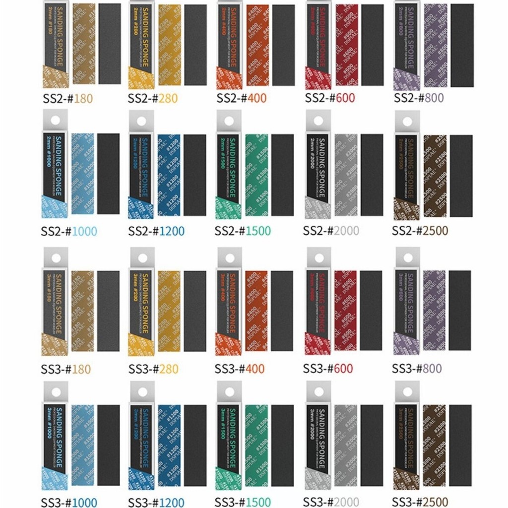 Dspiae #180~#2500 Xốp Chà Nhám Chuyên Nghiệp Chà Nhám Quá Cho Chế Độ Dự Án DIY Gundam Quân Sự Retrof