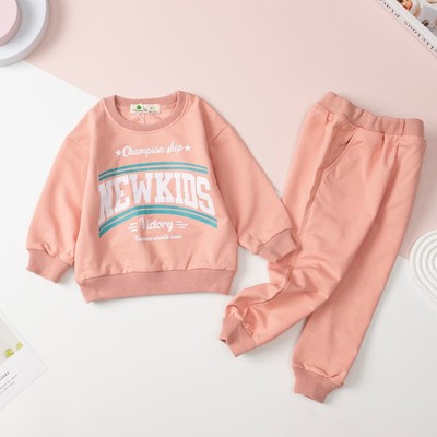 Bộ quần áo LITIBABY chất nỉ da cá bền đẹp, in chữ Newkids, size 2/8. Mã PH366