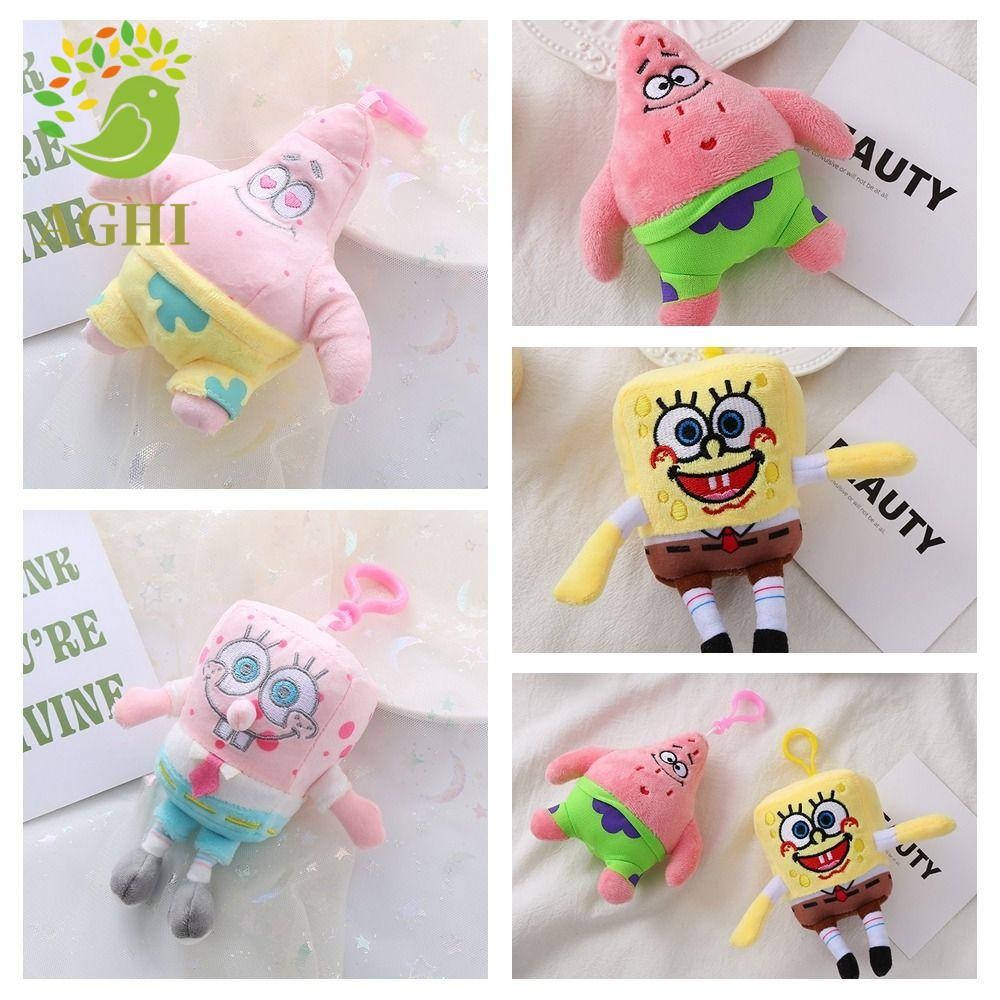 Blazelink Spongebob Móc Khóa, Động Vật Mềm Patrick Ngôi Sao Búp Bê, Kawaii Phong Cách Hàn Quốc Đi Kèm Đồ Chơi Mô Hình Hoạt Hình Búp Bê Sang Trọng Móc Khóa Bé Gái