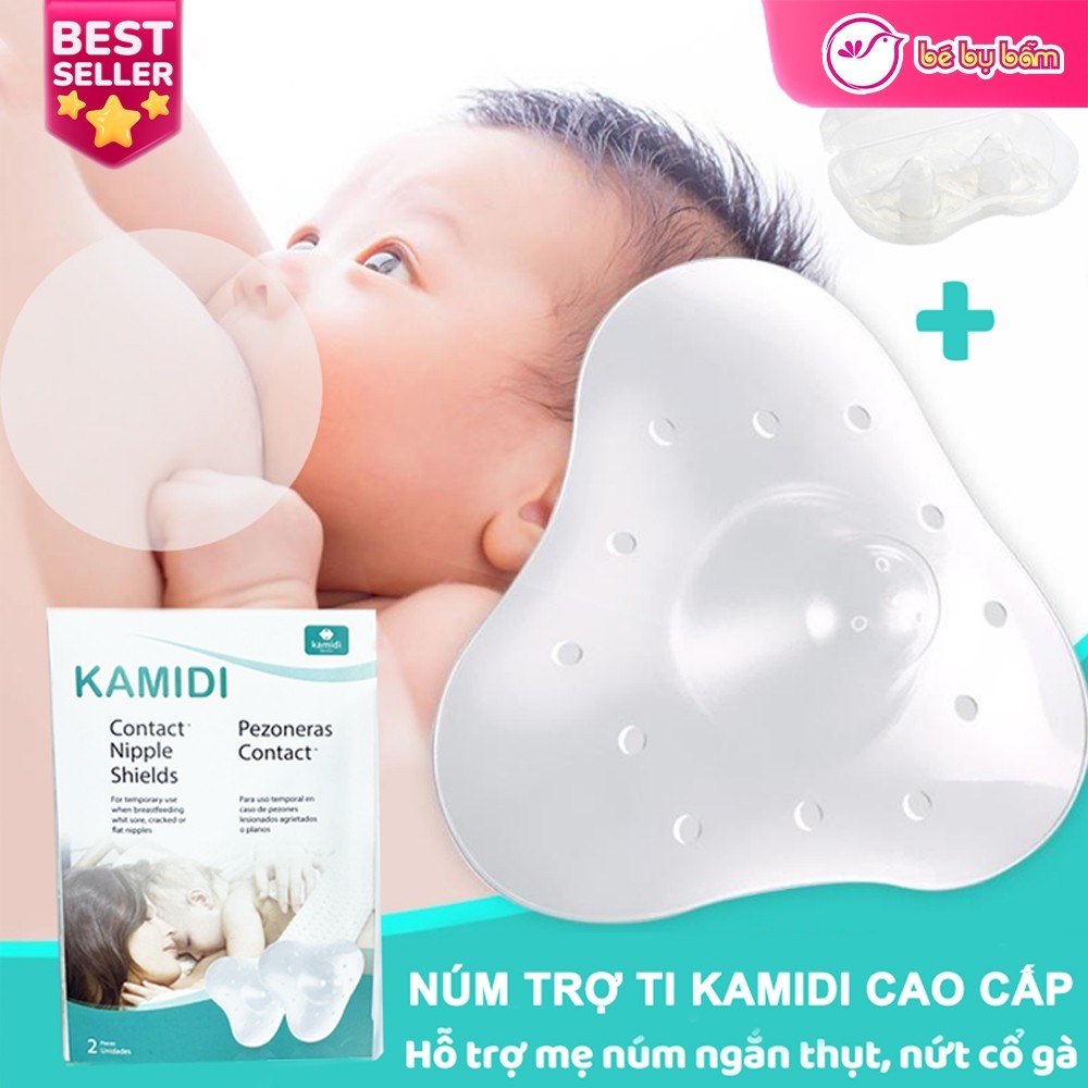 ❤️ [Free Ship] Combo 2 Núm Trợ Ti Kamidi chính hãng, Hỗ Trợ Cho Bé Và Bảo Vệ Đầu Ngực Cho Mẹ