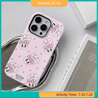 Esther Pink Rabbit Full Màn Hình Ốp Điện Thoại Phim 2 Trong 1 Dễ Thương Thích Hợp Cho iPhone15 / 14promax / iPhone11 / 12 / 13pro x XS Ốp Điện Thoại Z1UF Chống Sốc Đơn Giản