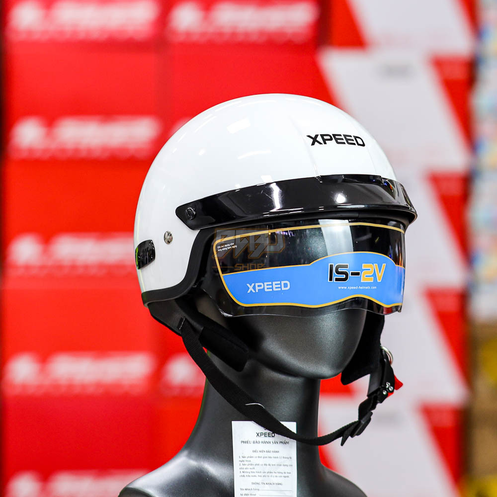 Mũ 1/2 Xpeed HJC IS - 2V Trắng Bóng Kính Âm - Giá Tốt
