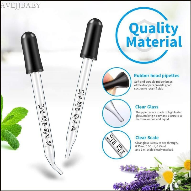 Tinh dầu Avejjbaey Pipet Dropper Straight-Tip Oblique-tip Dropping Pipet