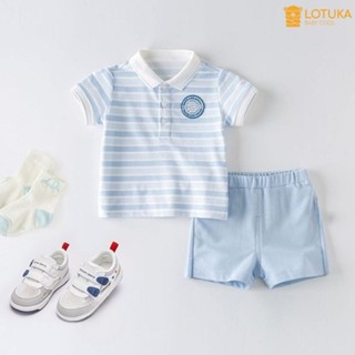 Bộ Cộc Polo Cotton Bozip LOTUKA Cho Bé, Quần Áo Trẻ Em, Áo Hè, Bộ Cộc Tay Bé Trai Bé Gái Size 4-18kg