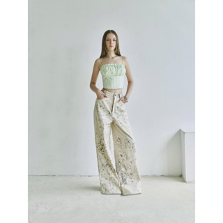 [DEZUS] Quần Jean Wash Loang Ống Suông Thời Trang Nữ - MINTEE PANTS - Y4AW250404