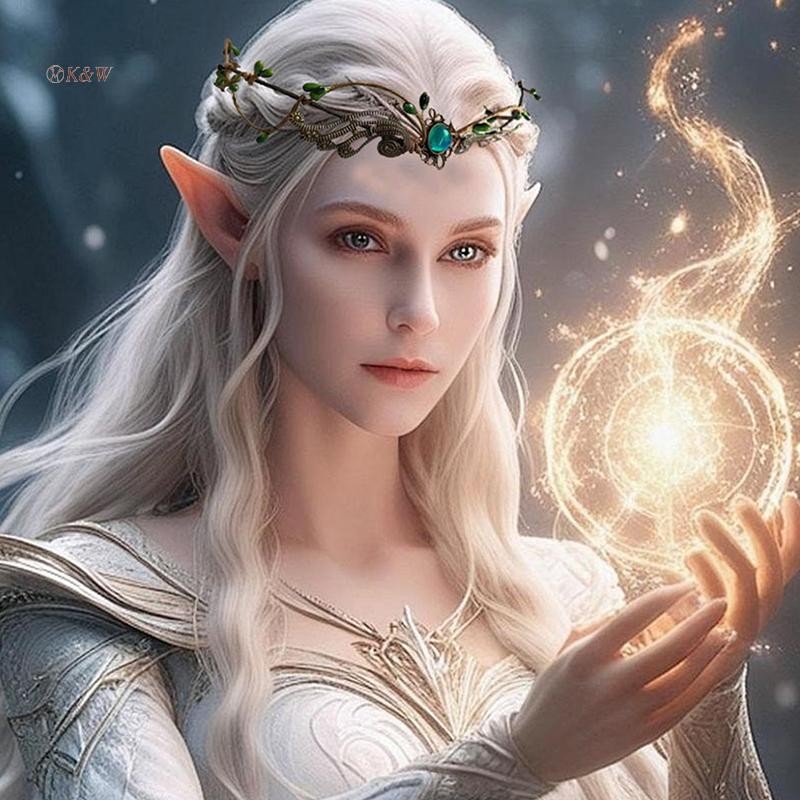 Fullpowernew Elven Crown Tiara Vine Headpiece Fairy Diadema Crown Gothic Woodland Dress Bridal Weddi