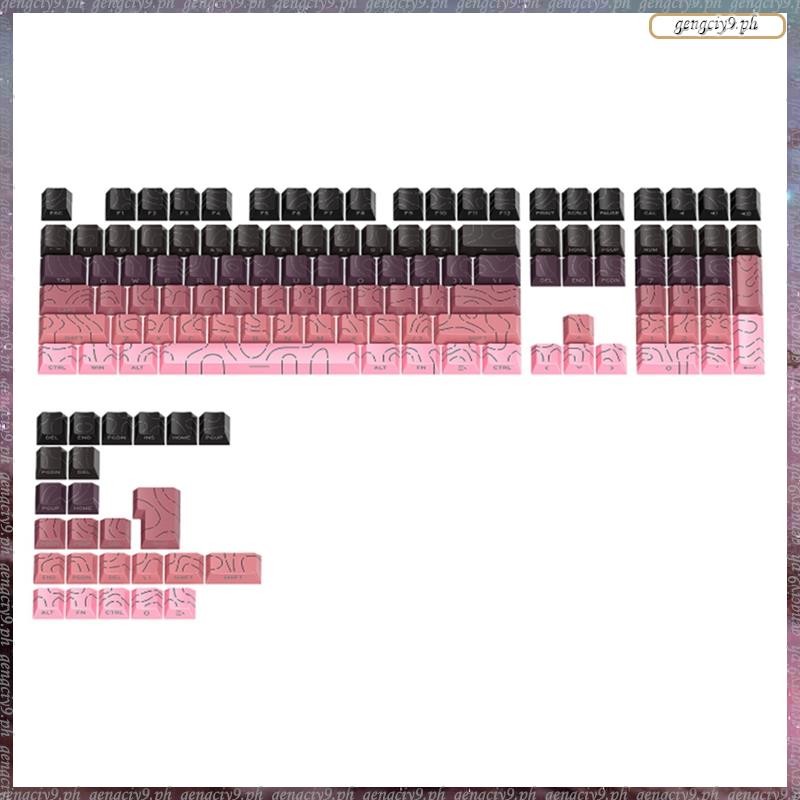 [L E U R] Bộ Keycap Mờ PBT PBT Mờ 133 Phím Chơi Game Bàn Phím Cơ Key Cap Cho Chơi Game GMK87 F75 Mod