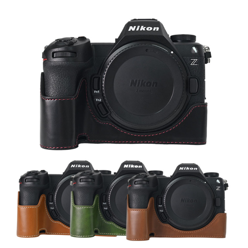 Ốp lưng nửa thân máy ảnh bằng da PU dành cho Nikon Z6III Z63 Z6 Mark III có đáy mở